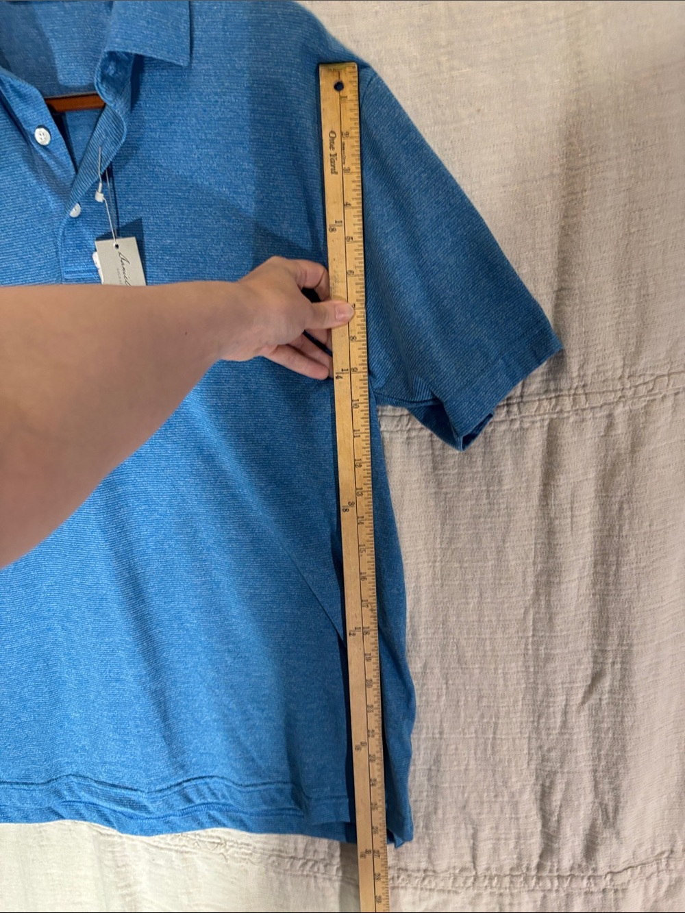 Daniel Cremieux Heathered Blue Short-Sleeve Polo - Picture 11 of 13